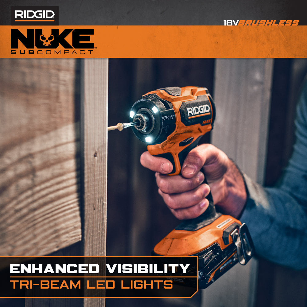 18V NUKE Subcompact Brushless STEALTH FORCE Oil Pulse Impact Driver