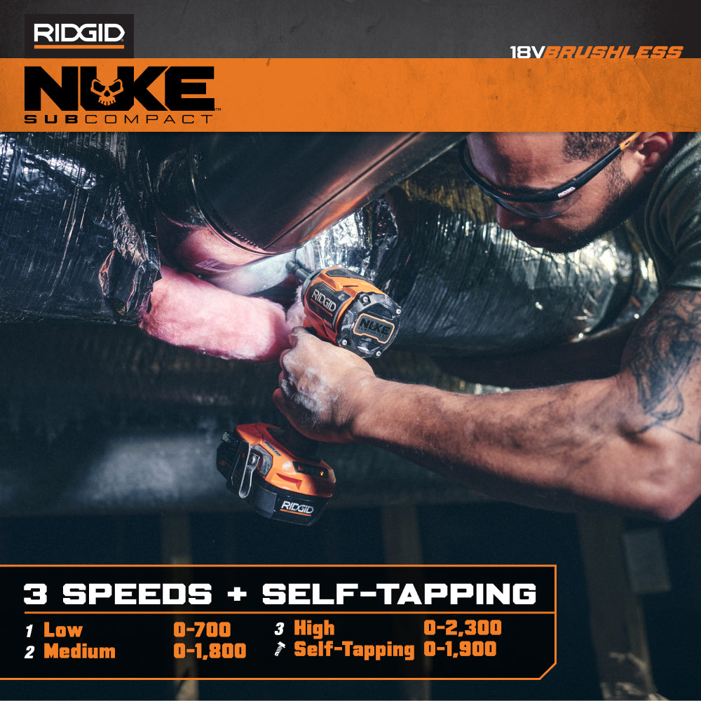18V NUKE Subcompact Brushless STEALTH FORCE Oil Pulse Impact Driver