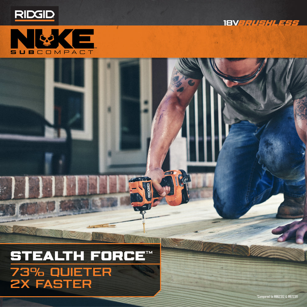 18V NUKE Subcompact Brushless STEALTH FORCE Oil Pulse Impact Driver