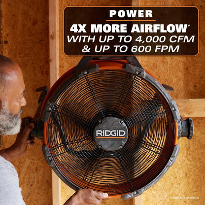 Ventilateur à tambour hybride sans balais 18 V 18 po (outil uniquement)