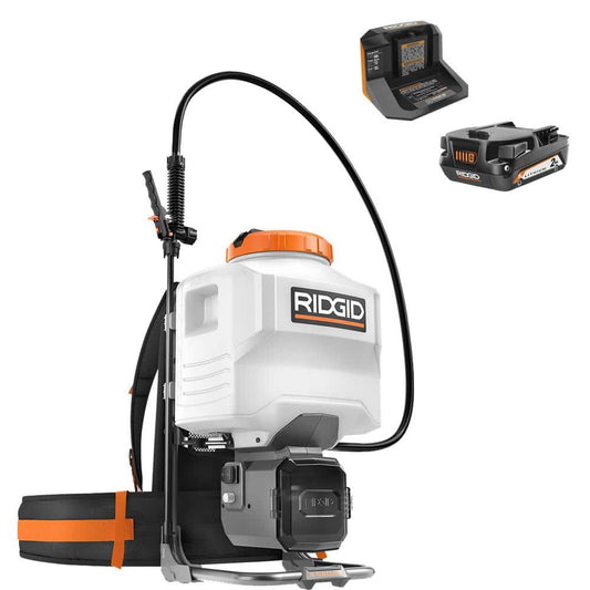 Pulvérisateur chimique à dos sans fil 18 V, 4 gal., avec batterie 2.0 et chargeur