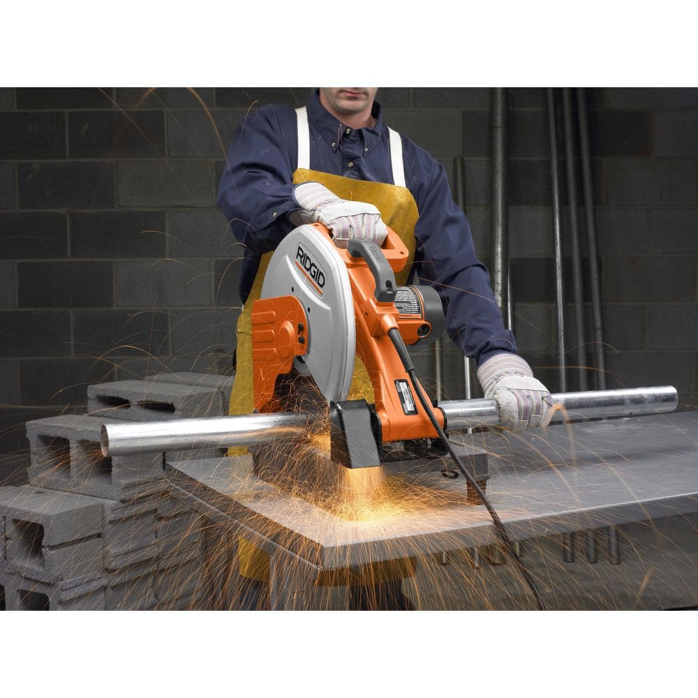 Scie à tronçonner abrasive de 15 A et 14 po