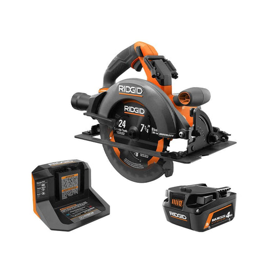 Scie circulaire sans fil 18 V 7-1/4 po avec batterie 4,0 Ah MAX et chargeur