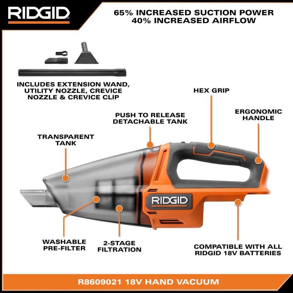 Aspirateur à main sans fil 18 V (outil uniquement)