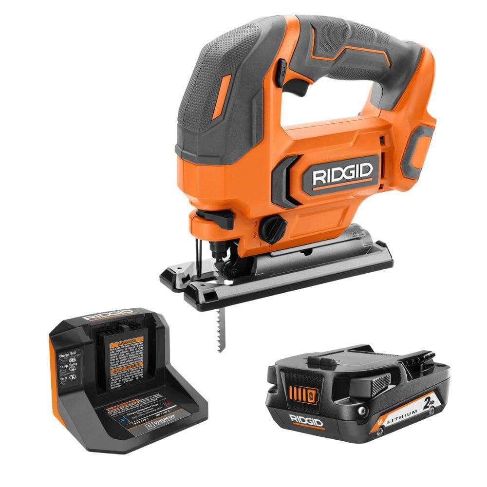 Kit de scie sauteuse sans fil 18 V avec batterie lithium-ion 2,0 Ah et chargeur