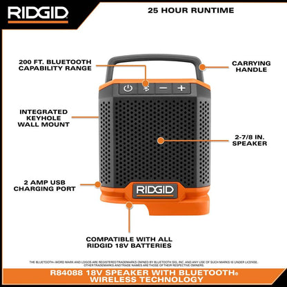 Haut-parleur sans fil 18 V avec technologie sans fil Bluetooth (outil uniquement)
