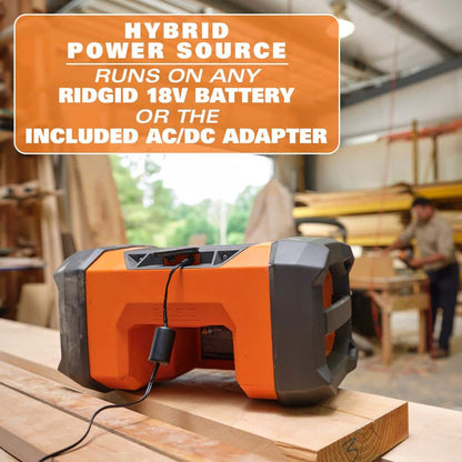 Radio de chantier hybride 18 V avec technologie Bluetooth (outil uniquement)