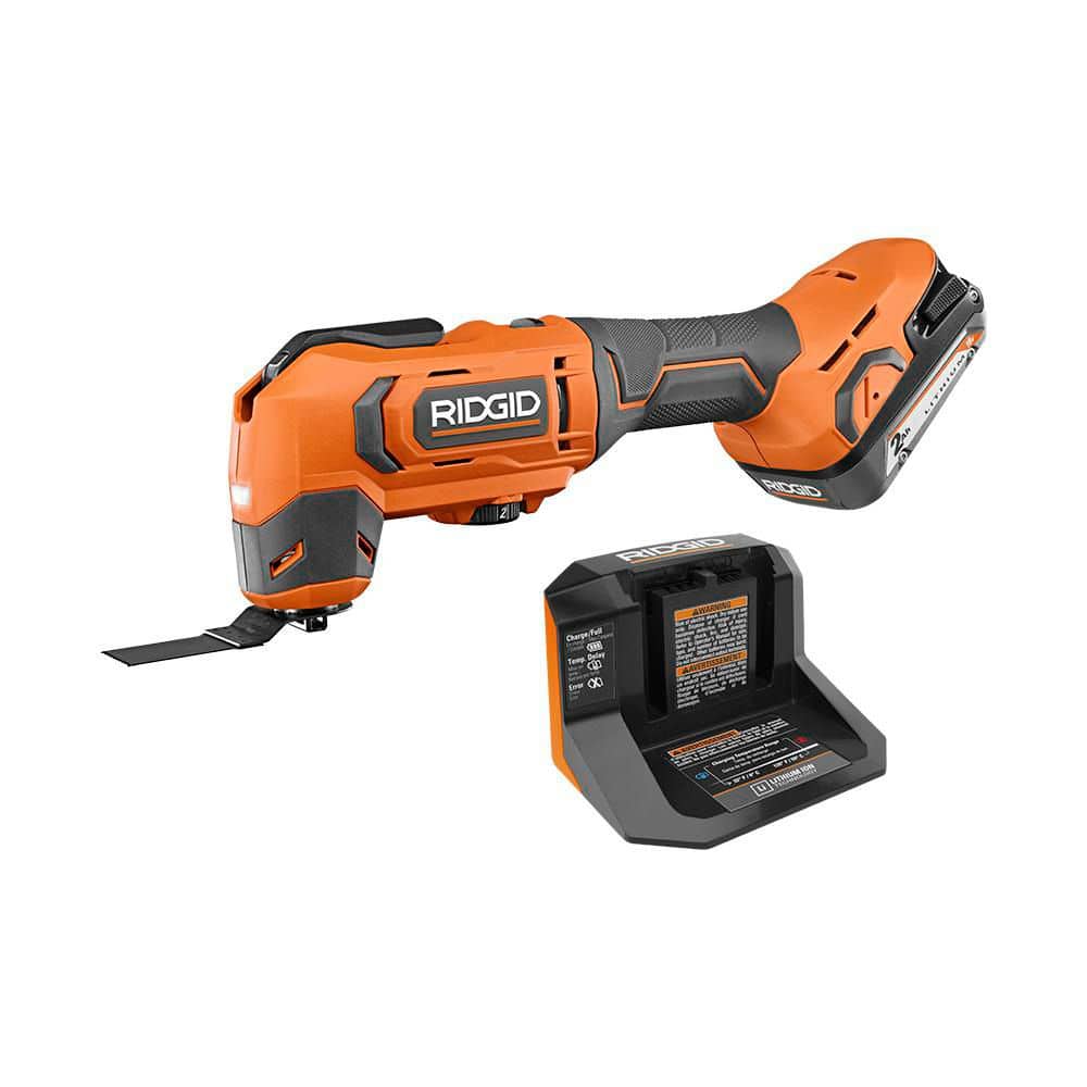 Outil multifonction oscillant sans fil 18 V avec batterie 2,0 Ah et chargeur