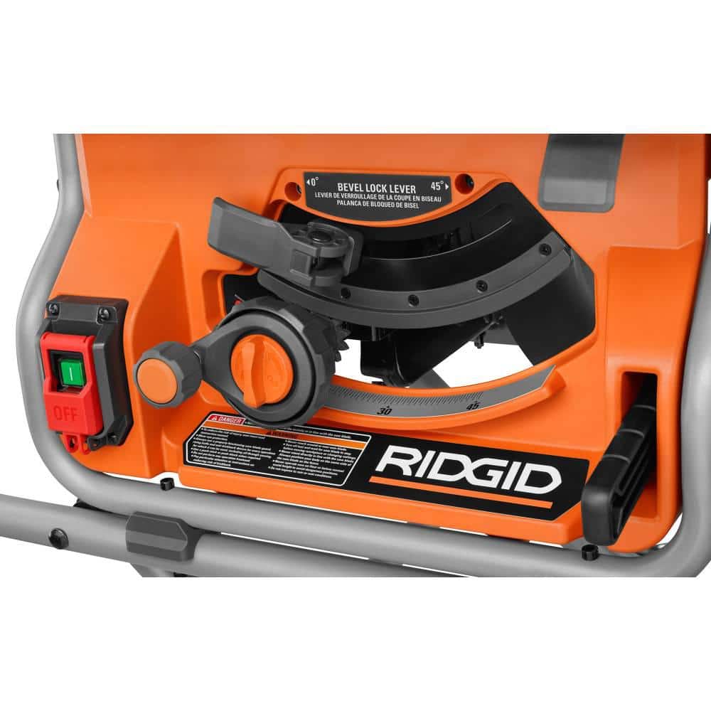 Scie à table de chantier professionnelle filaire portable de 15 A et 10 po avec support