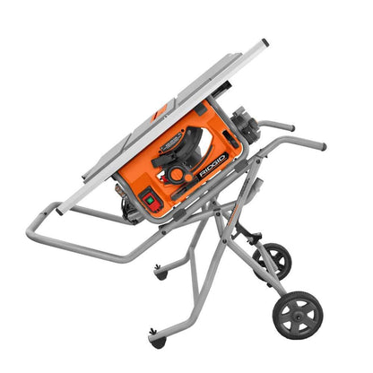Scie à table de chantier professionnelle filaire portable de 15 A et 10 po avec support