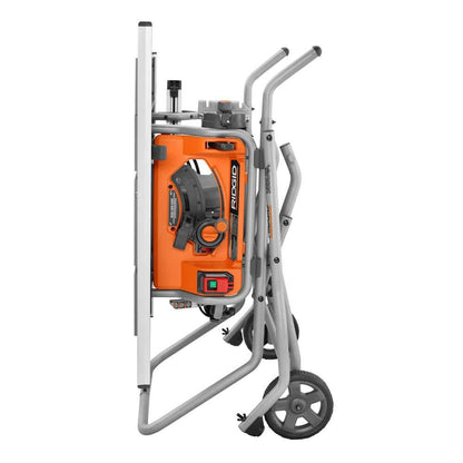 Scie à table de chantier professionnelle filaire portable de 15 A et 10 po avec support