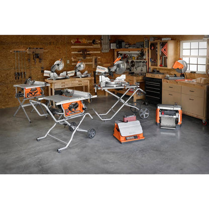 Scie à table portative filaire de chantier de 15 A et 10 po avec support pliable