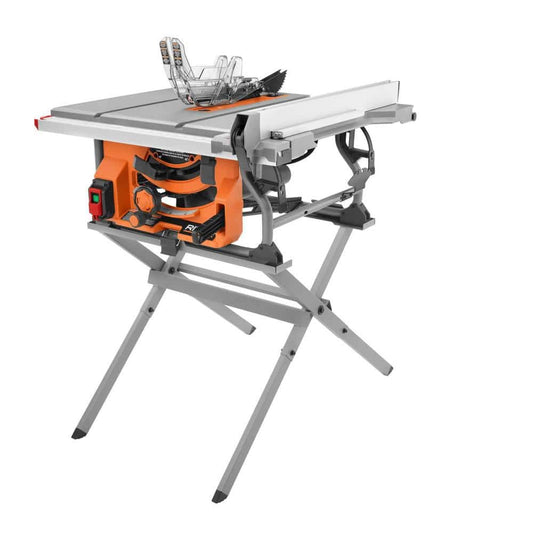 Scie à table portative filaire de chantier de 15 A et 10 po avec support pliable
