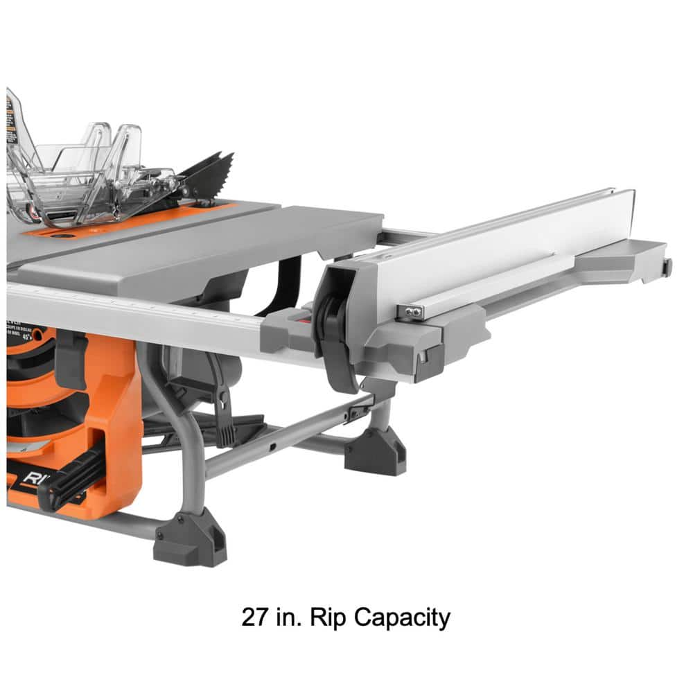Scie à table portative filaire de chantier de 15 A et 10 po avec support pliable