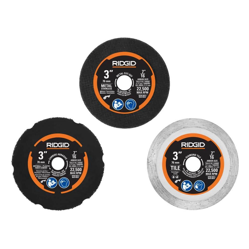 Scie multi-matériaux sans fil 18 V SubCompact de 7,6 cm (3 po) (outil seul) avec (3) molettes de coupe