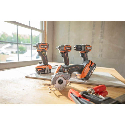 Scie multi-matériaux sans fil 18 V SubCompact de 7,6 cm (3 po) avec (3) molettes de coupe, batterie 2,0 Ah et chargeur 18 V