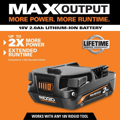 Batterie lithium-ion 18 V 2,0 Ah à puissance maximale (lot de 2)