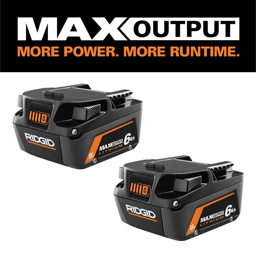 Batteries lithium-ion 18 V 6,0 Ah à puissance maximale (lot de 2)