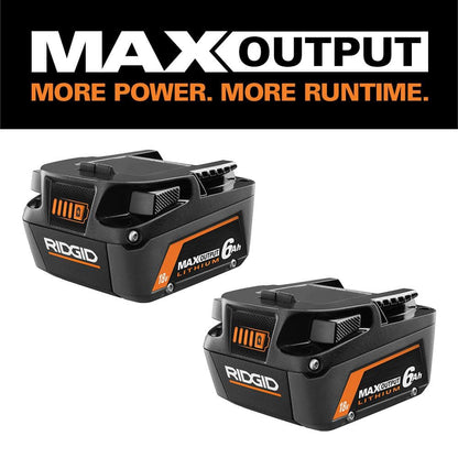 Batteries lithium-ion 18 V 6,0 Ah à puissance maximale (lot de 2)