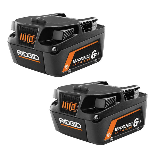 Batteries lithium-ion 18 V 6,0 Ah à puissance maximale (lot de 2)