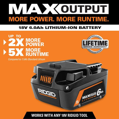 Batteries lithium-ion 18 V 6,0 Ah à puissance maximale (lot de 2)