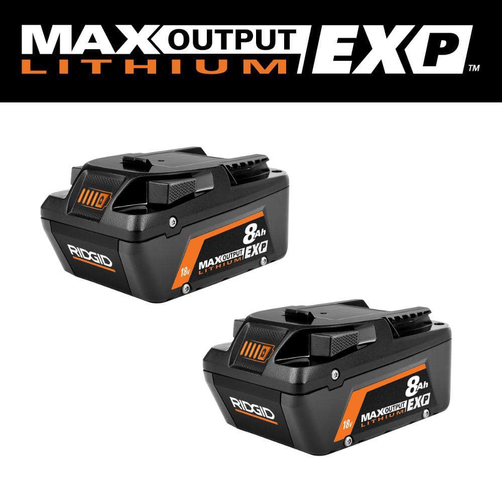 Batterie lithium-ion EXP 18 V 8,0 Ah à puissance maximale (lot de 2)
