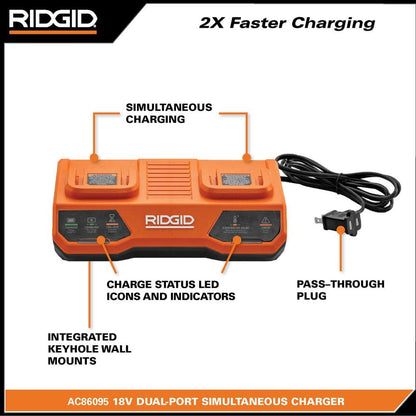 18V Dual Port Simultaneous Charger