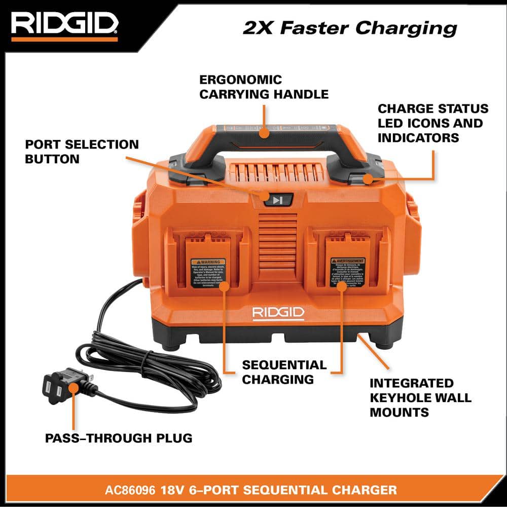 Chargeur séquentiel 18 V à 6 ports