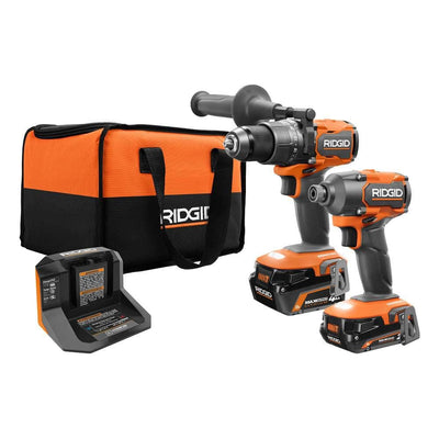 Kit combiné sans fil et sans balais 18 V : perceuse à percussion, visseuse à chocs, (2) batteries, chargeur et sac