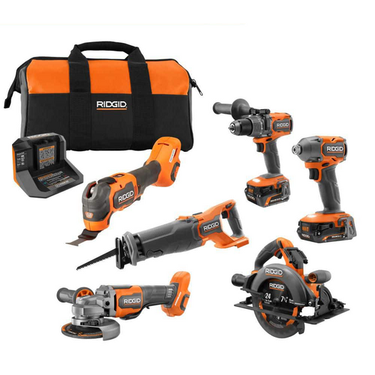 Kit combiné sans fil et sans balais 18 V, 6 outils avec batteries de sortie MAX de 6,0 Ah et 2,0 Ah et chargeur