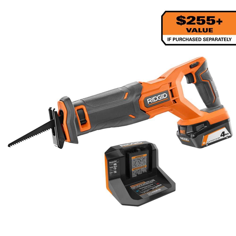 Kit de scie alternative sans fil 18 V avec batterie 4,0 Ah et chargeur