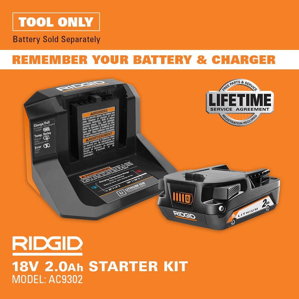 Souffleur de chantier compact sans fil au lithium-ion 18 V avec buse de gonflage/dégonflage