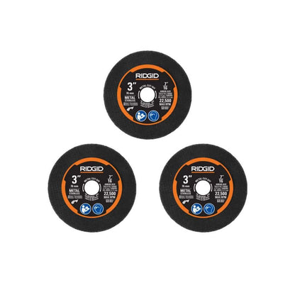 Kit de meules à tronçonner pour métal (3 pièces)