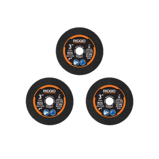 Kit de meules à tronçonner pour métal (3 pièces)