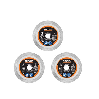 Ensemble de disques à tronçonner pour carrelage (3 pièces)
