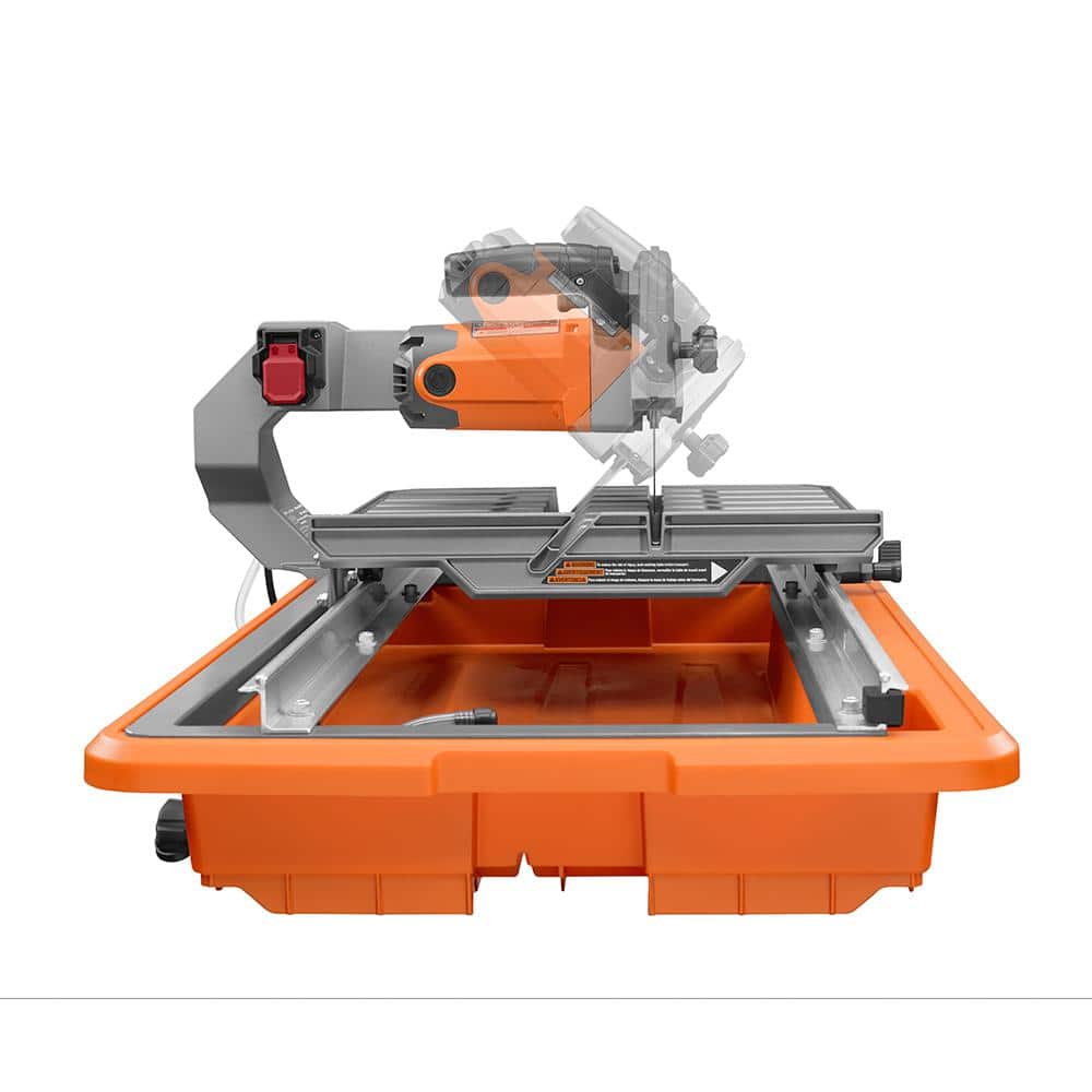 Scie à carrelage humide filaire avec lame de 7 po et support de 9 A